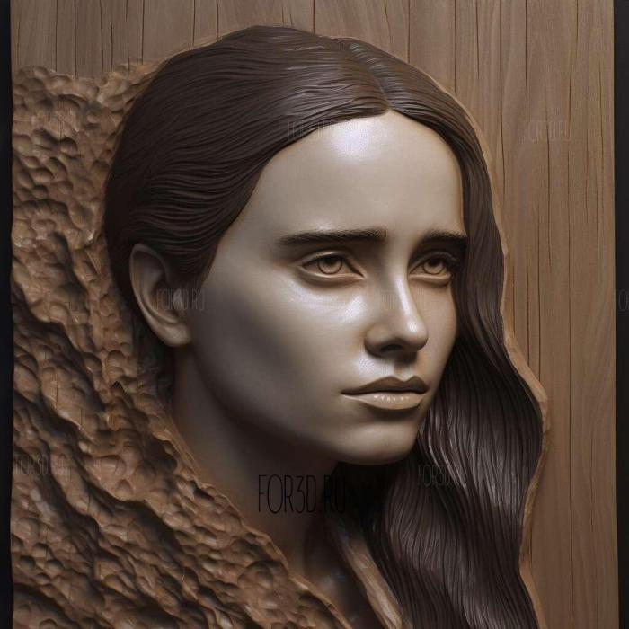 Jennifer Connelly 2 stl model for CNC