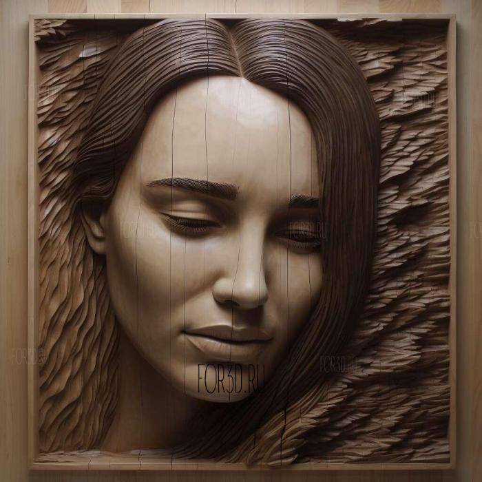 Jennifer Connelly 3 stl model for CNC