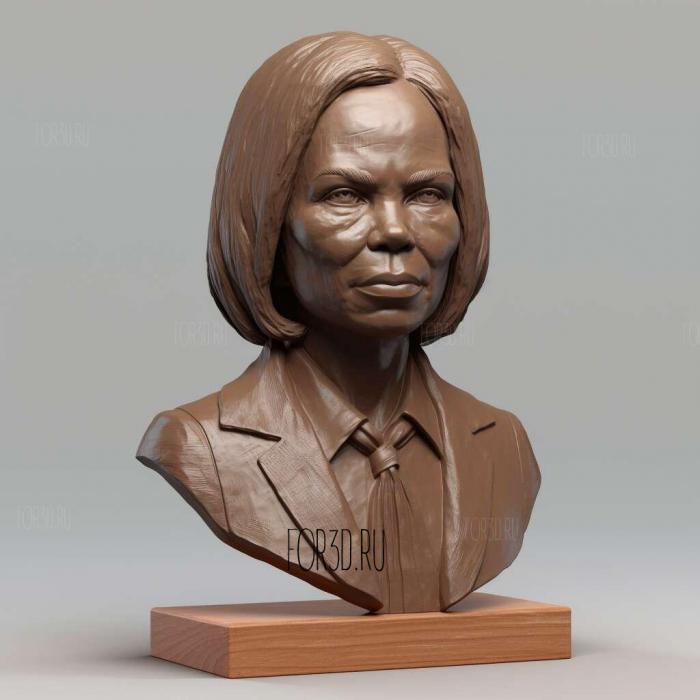 Condoleezza Rice 1 stl model for CNC