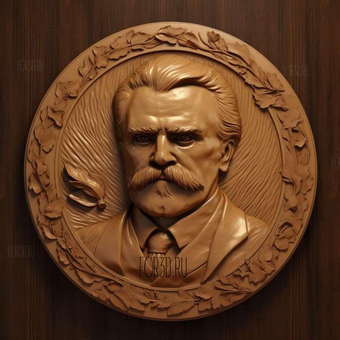 Friedrich Nietzsche 1 stl model for CNC