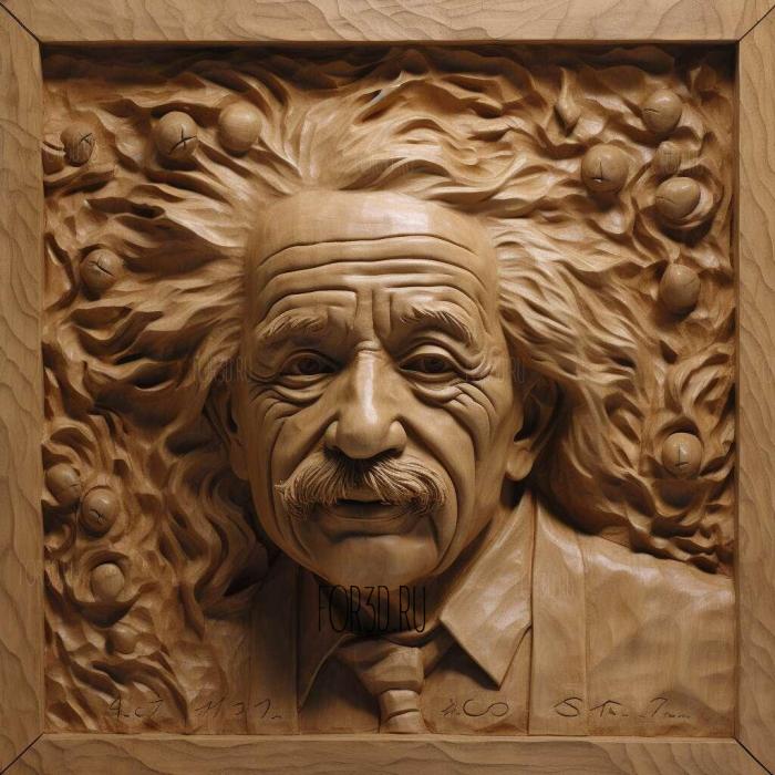 Albert Einstein physicist 4 3d stl модель для ЧПУ