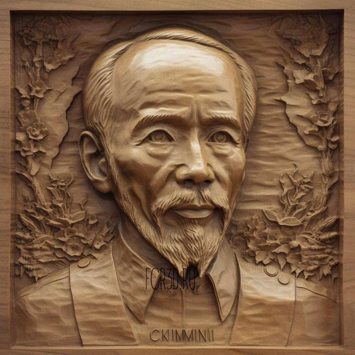 Ho Chi Minh firPresident of North Vietnam 2 stl model for CNC