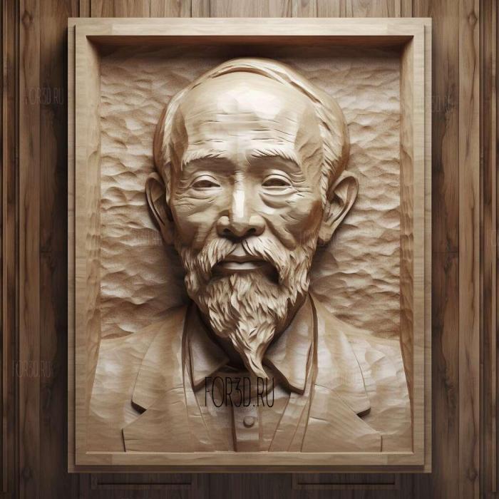 Ho Chi Minh firPresident of North Vietnam 4 stl model for CNC