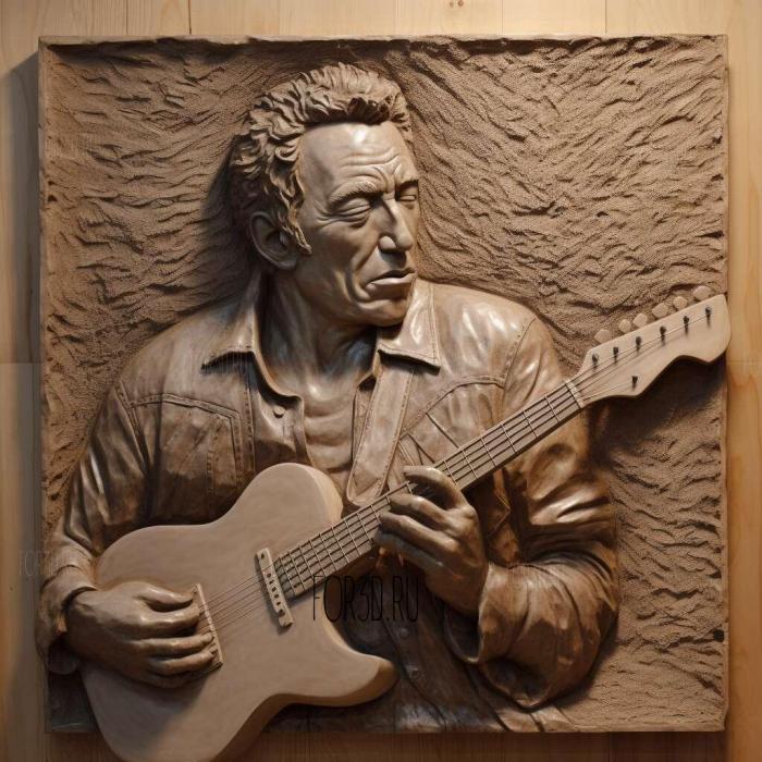 Bruce Springsteen 1 stl model for CNC