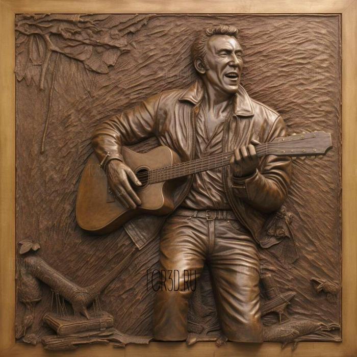 Bruce Springsteen 2 stl model for CNC