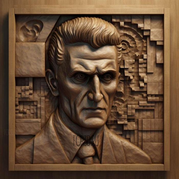 Ludwig Wittgenstein philosopher 3 stl model for CNC
