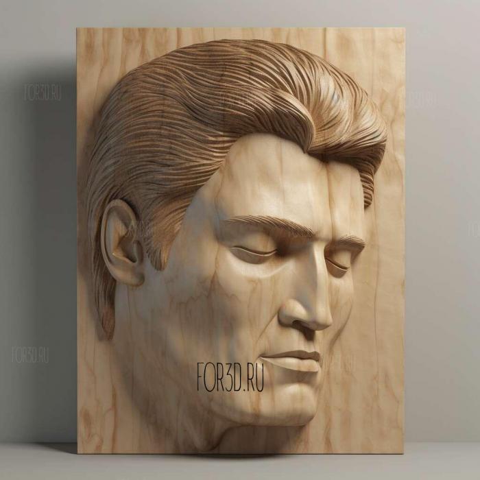 Elvis Presley head 1 stl model for CNC