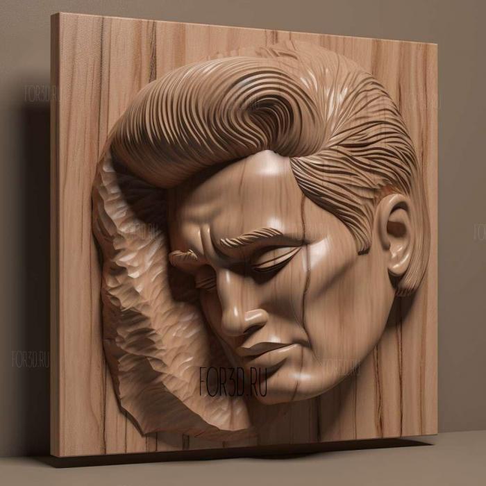 Elvis Presley head 2 stl model for CNC