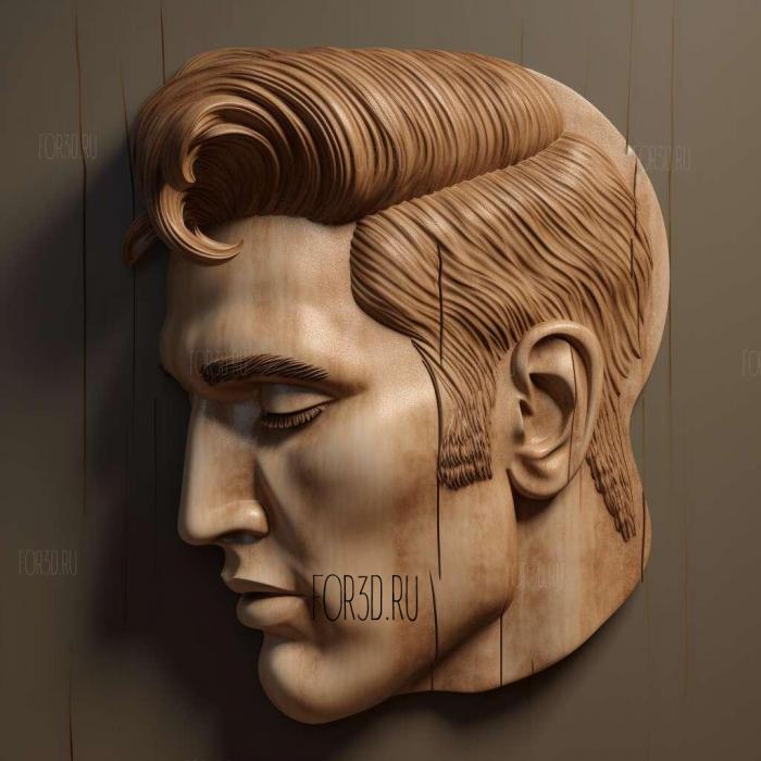Elvis Presley head 3 stl model for CNC