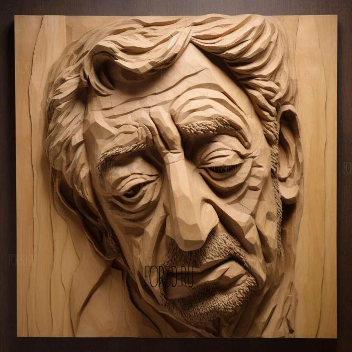 Serge Gainsbourg 2 1 stl model for CNC