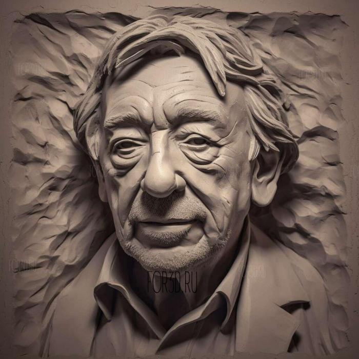 Serge Gainsbourg 2 3 stl model for CNC