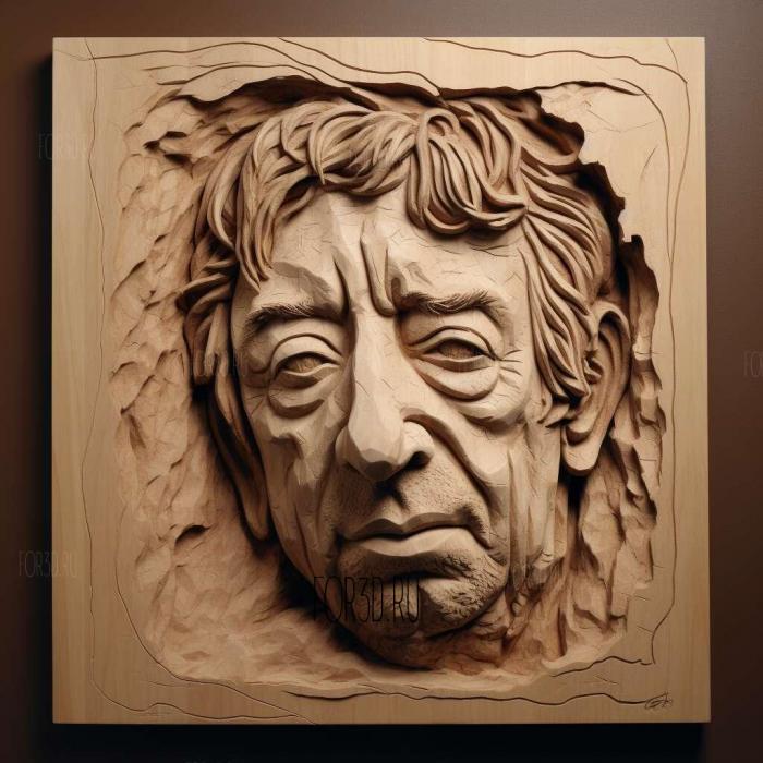 Serge Gainsbourg 2 4 stl model for CNC