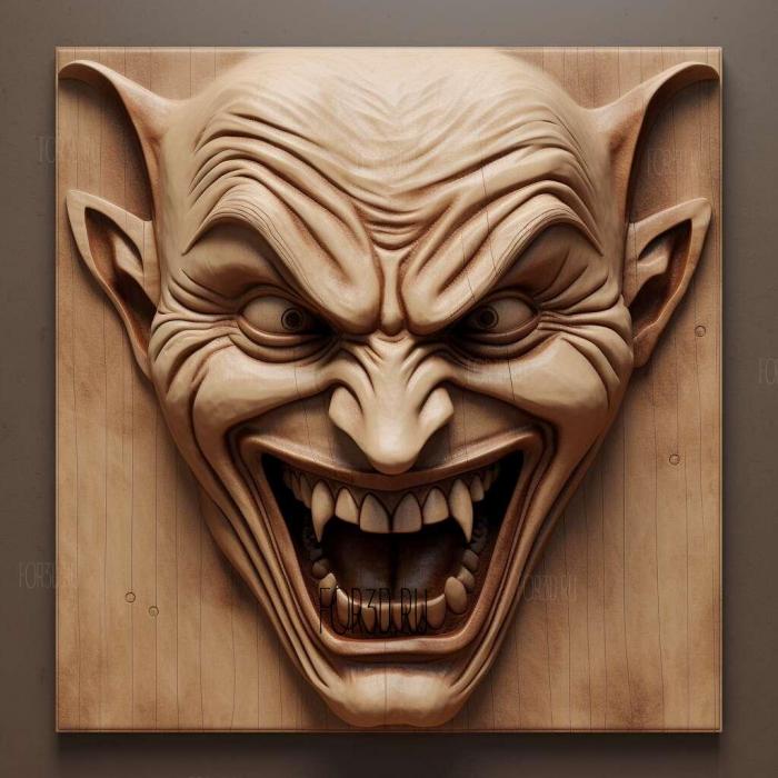 st Joker animated expression 3 stl model for CNC