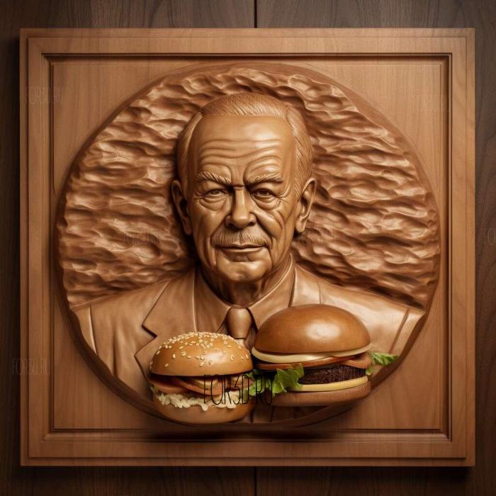 Ray Kroc hamburger meister 1 stl model for CNC