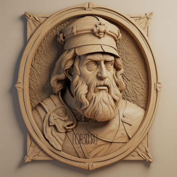 Sir Robert Bruce Cotton 3 stl model for CNC