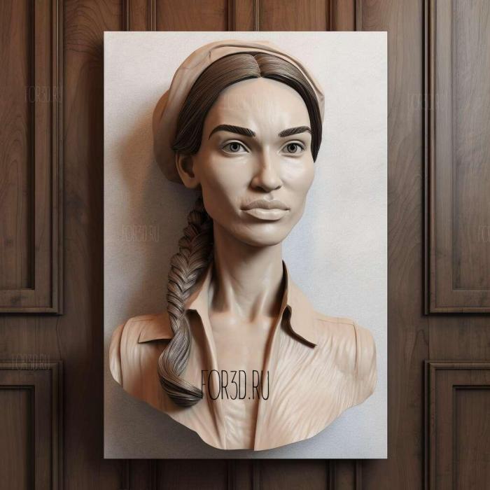 Alexandria Ocasio Cortez long neck 2 stl model for CNC