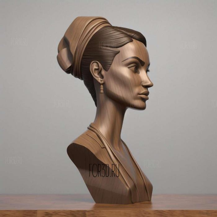 Alexandria Ocasio Cortez long neck 3 stl model for CNC