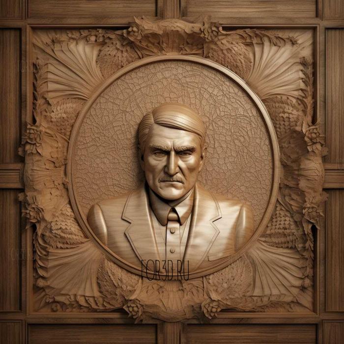 Mustafa Kemal Ataturk 1 stl model for CNC