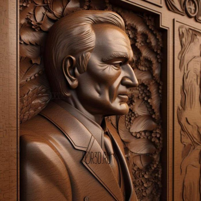 Mustafa Kemal Ataturk 2 stl model for CNC