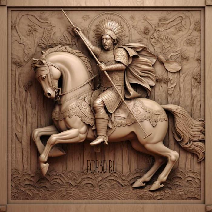 St george the victorious 2 stl model for CNC