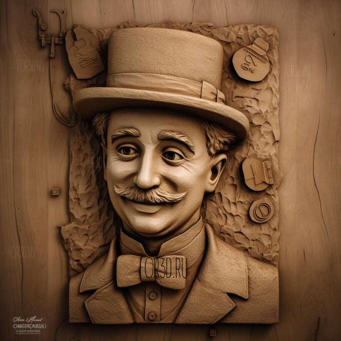 Charlie Chaplin 2 1 stl model for CNC