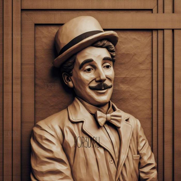 Charlie Chaplin 2 2 stl model for CNC