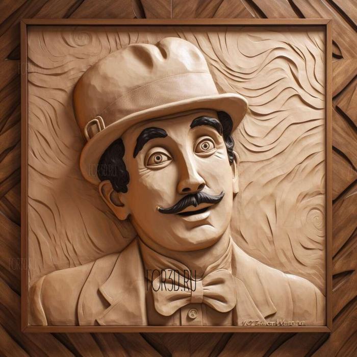 Charlie Chaplin 2 3 stl model for CNC