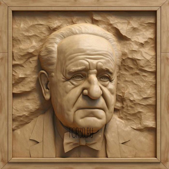 David Ben Gurion Israels firPrime Minister 2 stl model for CNC