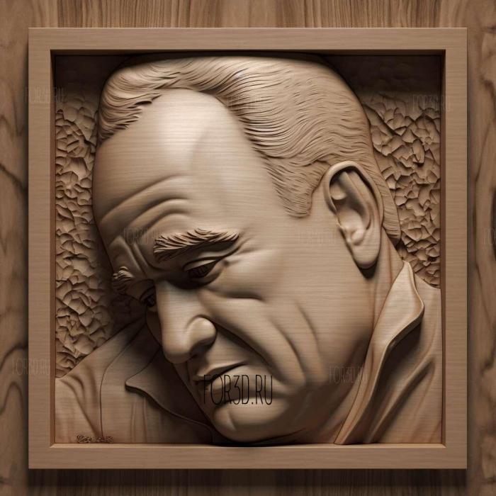 Marlon Brando actor 1 stl model for CNC