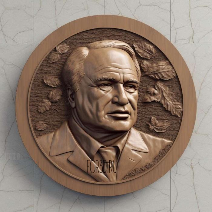 Marlon Brando actor 4 stl model for CNC