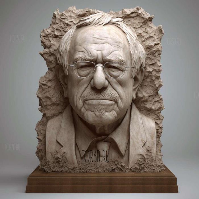 Bernie Sanders scuare plinth 1 stl model for CNC