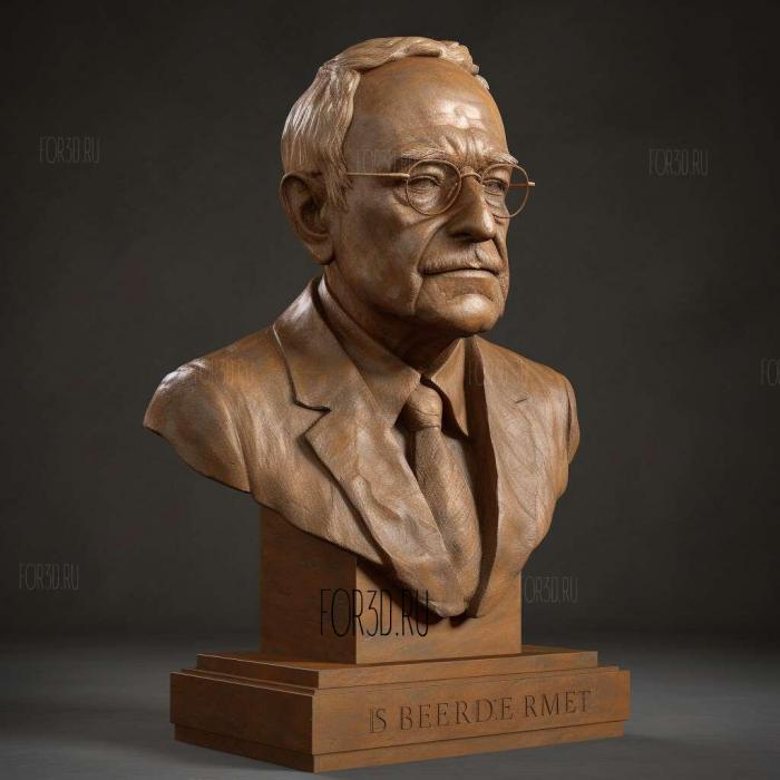 Bernie Sanders scuare plinth 3 stl model for CNC