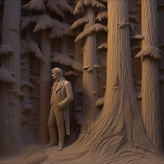 st Caspar David Friedrich 2 stl model for CNC