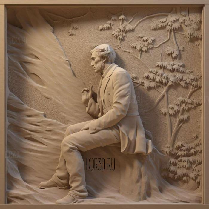 st Caspar David Friedrich 4 stl model for CNC