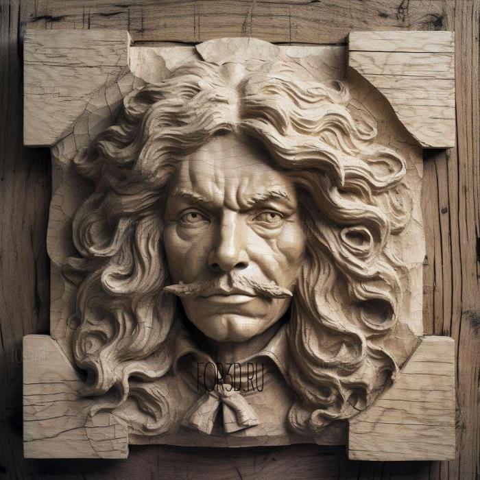 Anthony van Leeuwenhoek 4 stl model for CNC