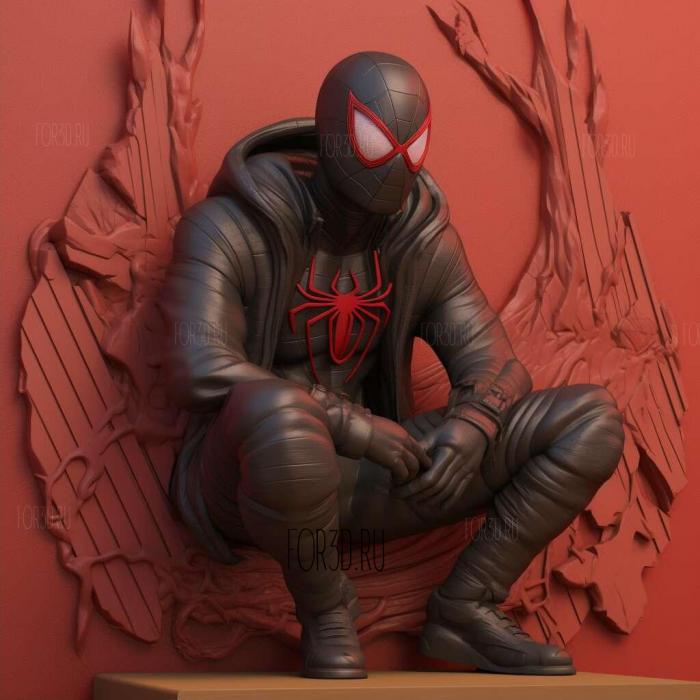 miles morales 3d model 3 stl model for CNC