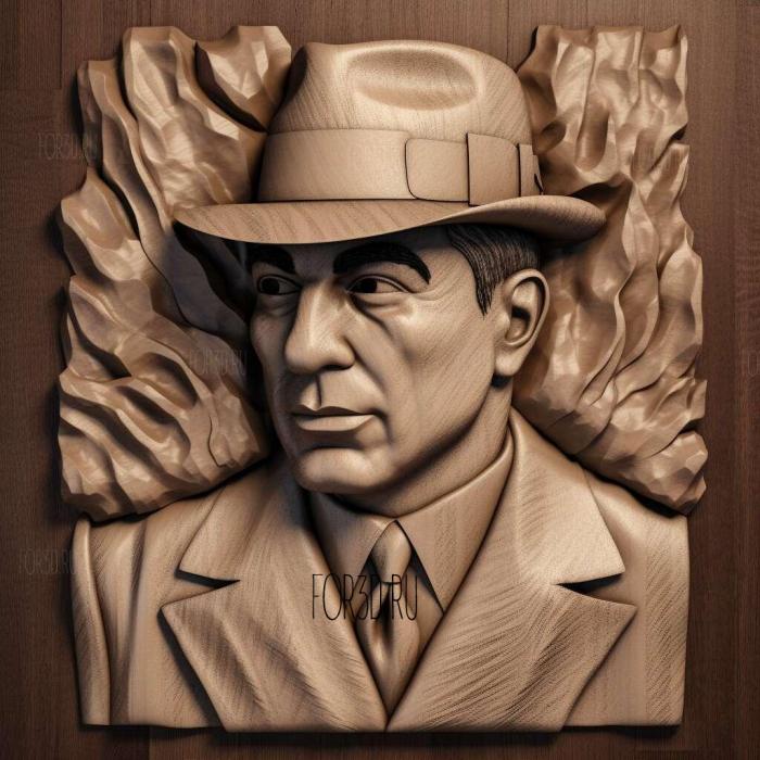 Lucky Luciano criminal mastermind 2 stl model for CNC