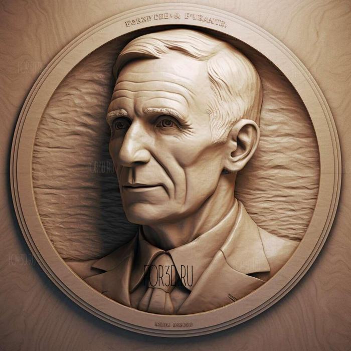 Henry Ford founder of Ford Motor Co 4 stl model for CNC