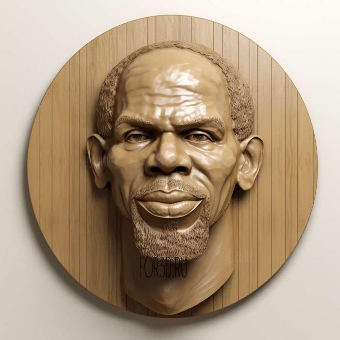 Kareem Abdul Jabbar 3 stl model for CNC