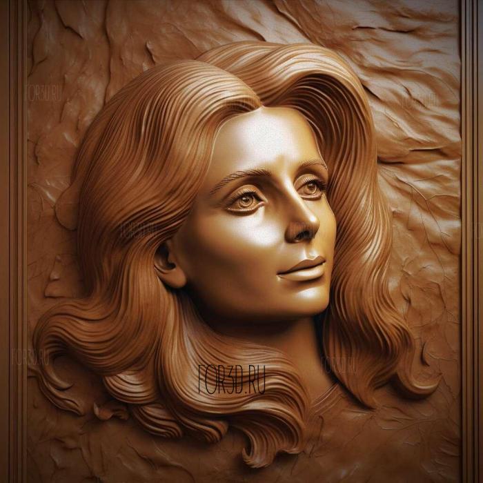 Catherine Deneuve 2 stl model for CNC