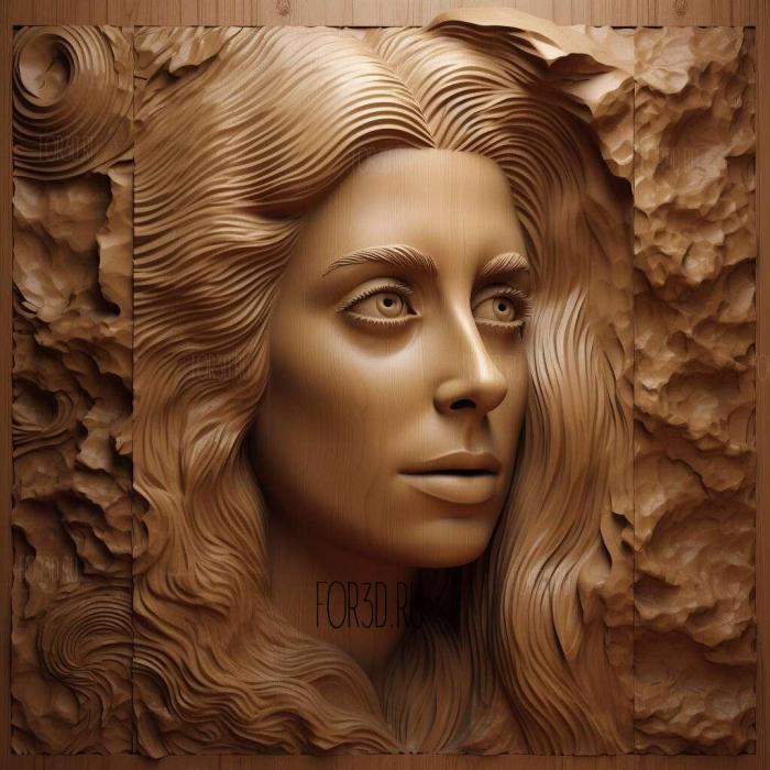 Catherine Deneuve 3 stl model for CNC