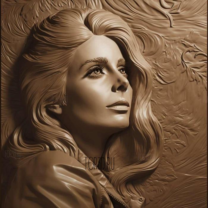 Catherine Deneuve 4 stl model for CNC