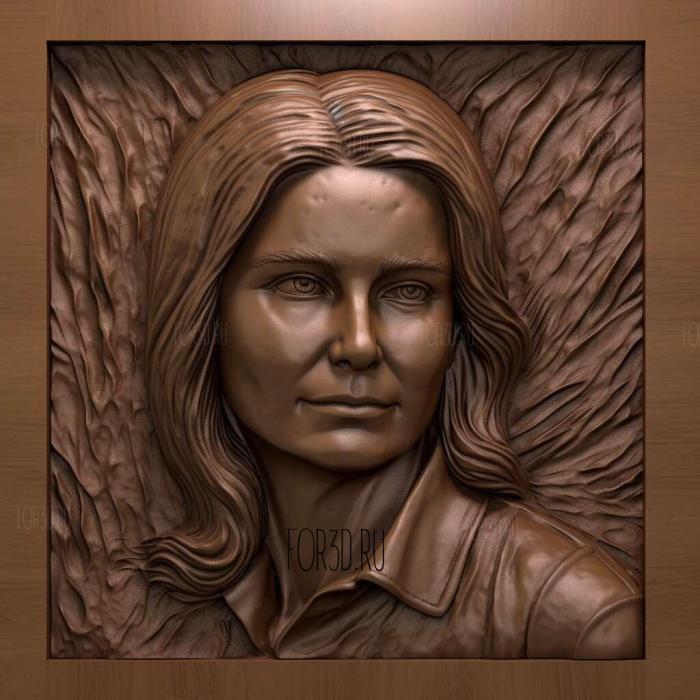 Melinda French Gates 3 stl model for CNC