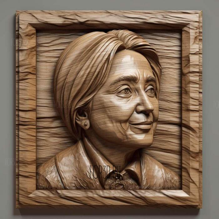 Hillary Clinton ure 1 stl model for CNC