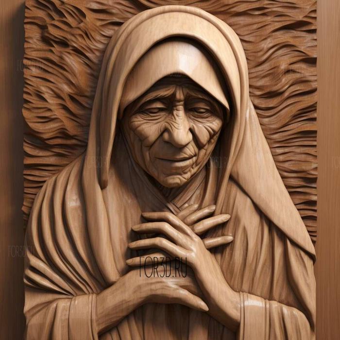 Mother Teresa missionary nun 1 stl model for CNC