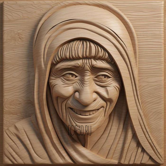 Mother Teresa missionary nun 3 stl model for CNC