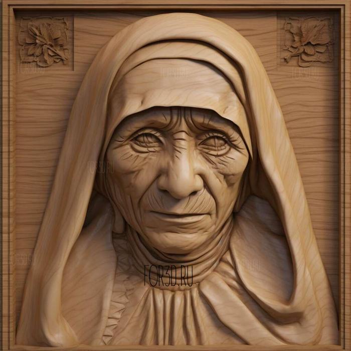 Mother Teresa missionary nun 4 stl model for CNC