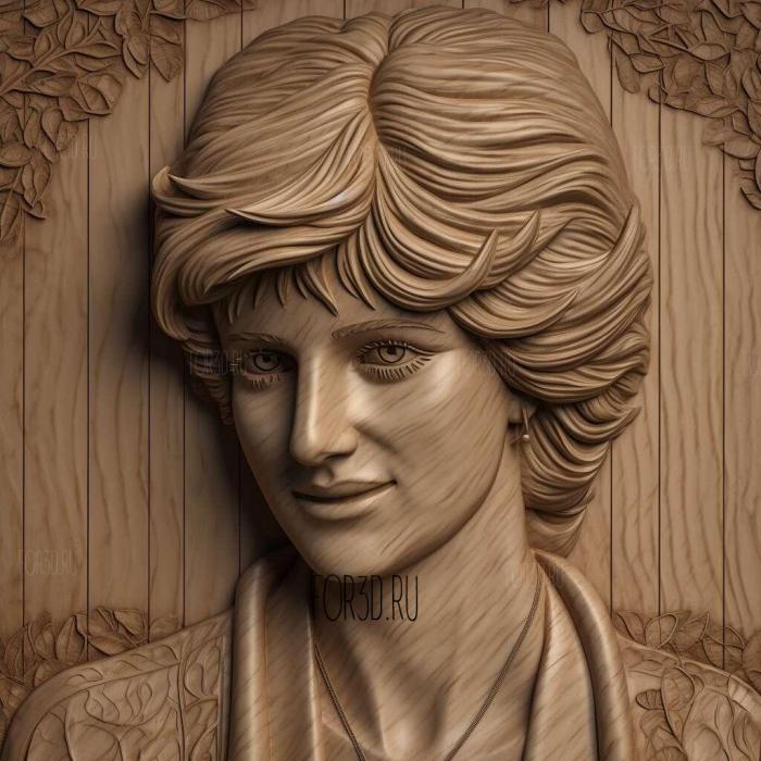 Diana Princess of Wales 2 stl model for CNC