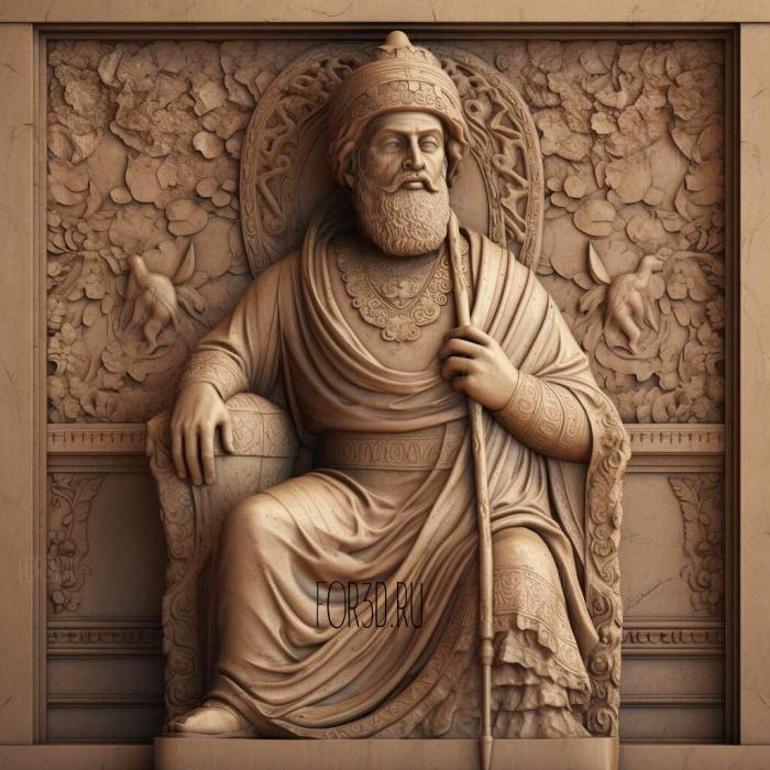 Cyrus II the Great 2 stl model for CNC