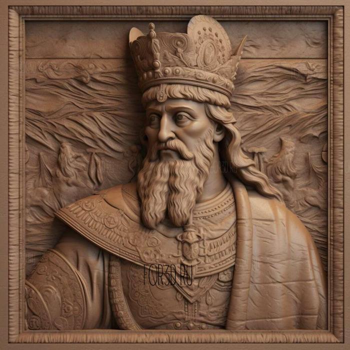 Cyrus II the Great 4 stl model for CNC